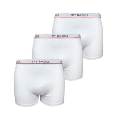 Imagem de Kit 3 Cuecas Boxers Infantil Box Algodão Cotton Conforto - Try Basics,