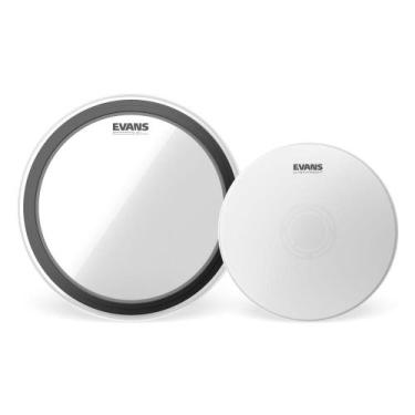 Imagem de Kit De Peles Caixa 14+Bumbo 22 Heavyweight Evans EBP-EMADHW