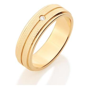 Imagem de Aliança Com Dois Filetes Trabalhados Tendo 511990 - Rommanel, Branco, 