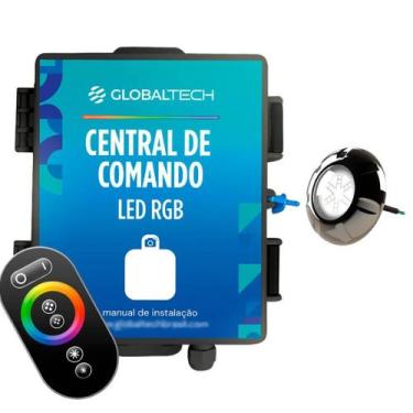 Imagem de Kit 1x LED RGB Piscina 9W Luxpool + Central Globaltech, 9W