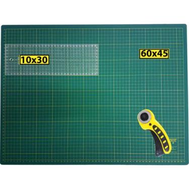 Imagem de Base Corte A2 60x45 Régua 10x30 Cortador Scrapbook Patchwork - De Acor