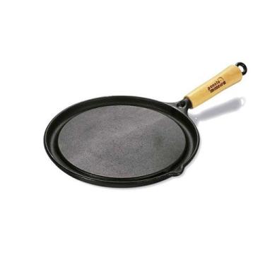 Imagem de Bifeteira Lisa Redonda 26cm de Ferro Fundido - Panela Mineira - Panela