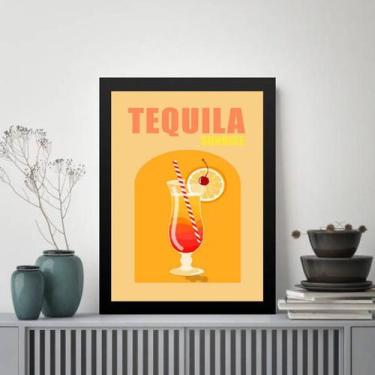 Imagem de Quadro Coquetel Tequila Sunrise 33x24cm - Quadros On-line, Moldura bra