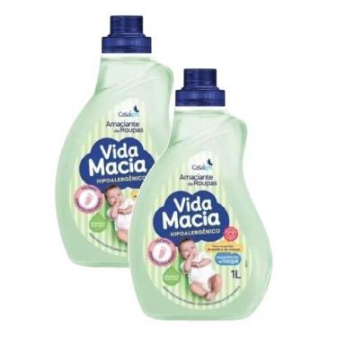Imagem de kit 2 Amaciante Vida Macia Glicerina & Erva Doce 1L
