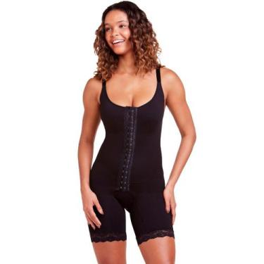 Imagem de Body Macaquinho Com Pernas Plié Control Emana Estético Poliamida, G, P