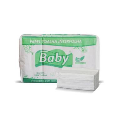 Imagem de Papel Interfolha 100% celulose 22,5x21cm 2 dobras folha simples Baby c