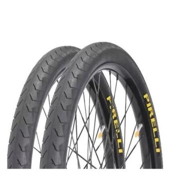 Imagem de Par Pneu 26 Bicicleta Pirelli Phantom Street 26x1.95 Liso Cor Preto