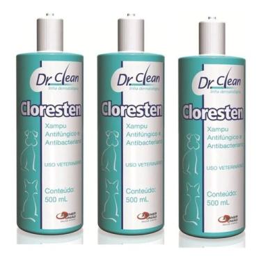 Imagem de Shampoo Cloresten 500ml Antifungos - 3 UN - Agener
