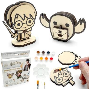 Imagem de Quebra-cabeça 3d P/ Colorir Harry Potter Guache Pincel Godê - Leonora