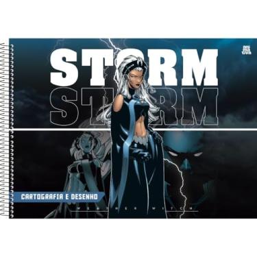 Imagem de Caderno de Cartografia e Desenho Espiral Animativa, Capa dura, 60 folhas, X-Men, Pacote com 5 unidades