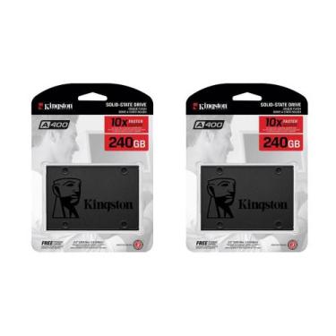 Imagem de Kit - 2 Ssd Kingston 240Gb De 2.5 Sata3 - Sa400S37/240G