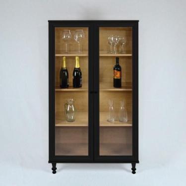 Imagem de Cristaleira Estante Para Livros Ditália C/Kit Luz E-957, Preto