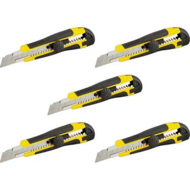 Imagem de Kit Estilete Largo ES218 18mm - VONDER, 5 peças