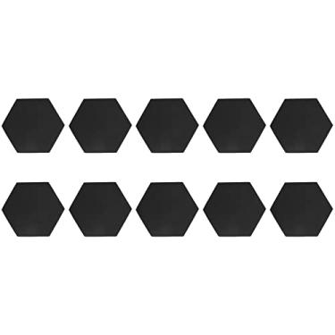 Imagem de Painéis de espuma acústica hexagonal profissional de 10 unidades, painéis de parede à prova de som decorativos de alta densidade retardadores de chama para estúdio de gravação,