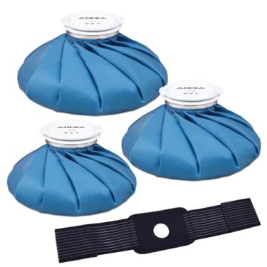 Imagem de ANMIA Bolsas de Gelo com Envoltório para Ferimentos Reutilizáveis, Bolsa de Água Fria, Bolsa Quente para Alívio da Dor, Bolsa de Gelo Elástica À Prova de Vazamento
