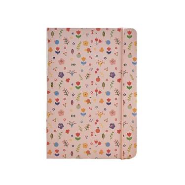 Imagem de A5-Agenda floral personalizada criativa para meninas, caderno quadrado fofo de papelaria de estudante - floral pequeno - rosa