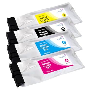 Imagem de Tinta TR2 para Roland TrueVIS SG2-300/540/640 Roland TrueVIS VG2-540/640 Roland TrueVIS VF2-640 Roland TrueVIS SG3-300/540 Roland TrueVIS VG3-540/640 incluindo (1 preto, 1 ciclo an, 1Magenta,
