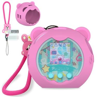 Imagem de XEGIMOR Capa de silicone para brinquedos digitais interativos Punirunes personagens de animais de estimação, protetor de tela para acessórios eletrônicos virtuais Punirunes (capa de silicone e cordão)