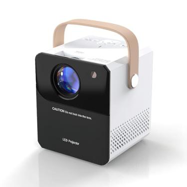 Imagem de Mini projetor portátil com WiFi e Bluetooth, 180 ANSI Lumens Mini projetores de filmes portáteis com suporte para 4K compatíveis com TV Stick/Phone/PC/Android