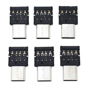 Imagem de MTQY 6 peças adaptadores micro USB OTG USB macho para USB 2.0 fêmea tamanho super mini adaptador conector OTG cabeça conversor multifuncional adequado para portas USB padrão