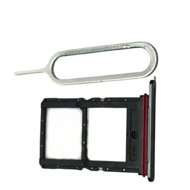 Imagem de zhxchzhi Suporte de bandeja de cartão SIM duplo OEM + pino compatível com Motorola Razr 50 peças preto