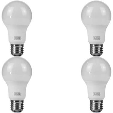 Imagem de Kit 4 unidades - black & decker lâmpada led bulbo a60 9w 4000k 100-240