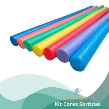 Imagem de Macarrão Boia Para Piscina Flutuados 1,6m Kit C/ 10 Unidades - RCAOnli