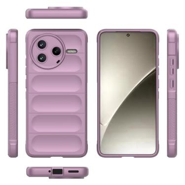 Imagem de Elubugod Capa compatível com Xiaomi Poco F7 Pro 5G, capa para celular TPU macia compatível com Xiaomi Redmi K80 5G capa roxa