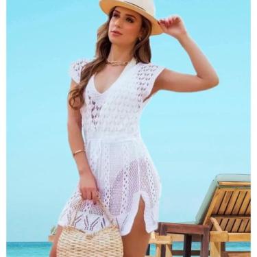 Imagem de Saida De Praia Vestido Trico Verao Praia Piscina Ultima Moda - NoBrand