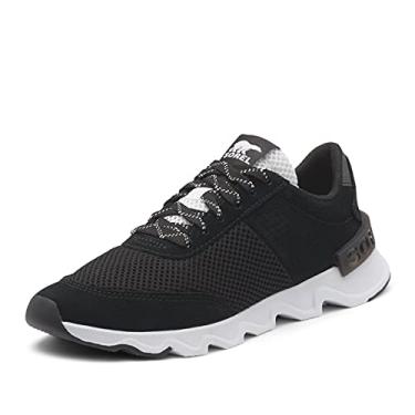 Imagem de Sorel – Tênis feminino cinética de renda, camurça e malha com sola recortada e cadarços, Preto, 7.5