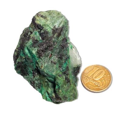 Imagem de 01 Malaquita Pedra Bruto Natural 50 a 100g 7 a 10cm Tipo B - Cristaisd