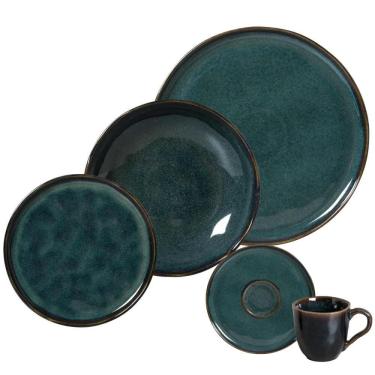 Imagem de Aparelho de Jantar 30 peças Cerâmica Stoneware Bio Oceano Porto Brasil