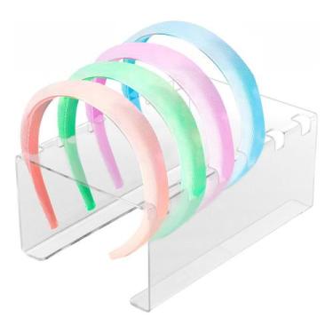 Imagem de Suporte Tiara Expositor Acrílico Arcos Arquinho Cabelo Loja Balcão Org