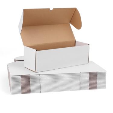 Imagem de WIFTREY Pacote com 25 caixas brancas de envio pequenas, 30 x 15 x 10 x 10 cm, caixa de papelão ondulado para embalagem de pequenas empresas