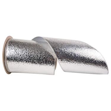 Imagem de Reliant Ribbon Fita de borda com fio para exibição de gelo rachado, 15,2 cm x 47,6 m, prata