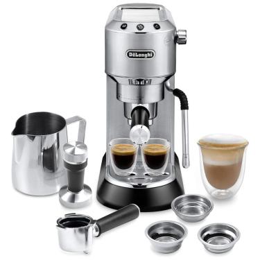 Imagem de Máquina de Café Expresso, 1 Litro,  em Metal, 110V 1300W, De Longhi Dedica Arte EC885M, Prata