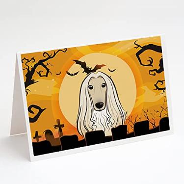Imagem de Caroline's Treasures BB1802GCA7P Cartões de felicitações e envelopes de Hound afegão, pacote com 8, 7 x 5, multicolorido