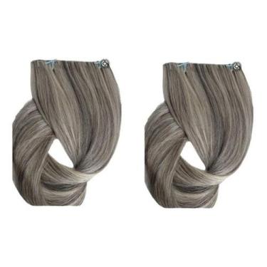 Imagem de Megahair Fita Adesiva Invisivel Castanho Mechado 2 Tela