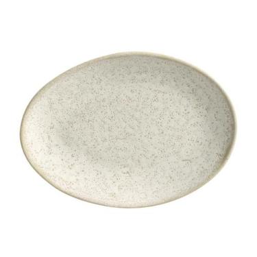 Imagem de Conjunto com 6 Pratos de Sobremesa Oval Orgânico Vanilla 22,5x16,5x2,5