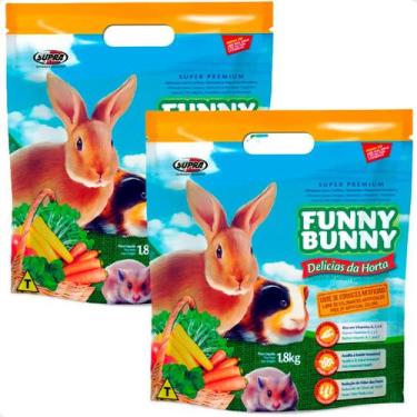 Imagem de Combo 2 Ração Funny Bunny Delícias da Horta Coelhos, Hamster e Roedore