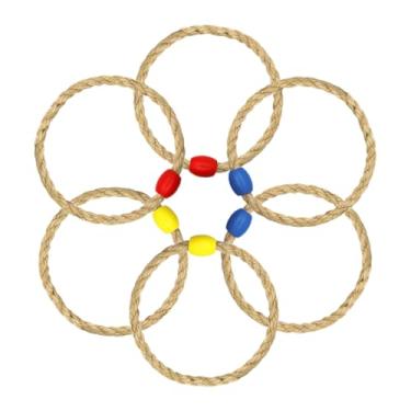 Imagem de 6 Pack Multicolor Rope Ring Toss Game Replacement Parts for Adults and Kids, Outdoor Toss Rings for Agility Practice and Speed Game and Yard Games and Lawn Games for Party (3 Colors-Red Yellow Blue)