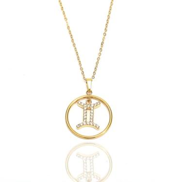 Imagem de Colares com pingente de horóscopo da constelação do zodíaco, colares de astrologia banhados a ouro para mulheres, o melhor presente para aniversário, joias de ano novo, dia das mães, Natal e