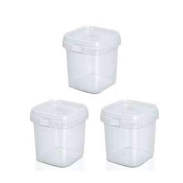 Imagem de Potes Quadrados Bolo No Pote Plástico 220ml Lacre 30 Un