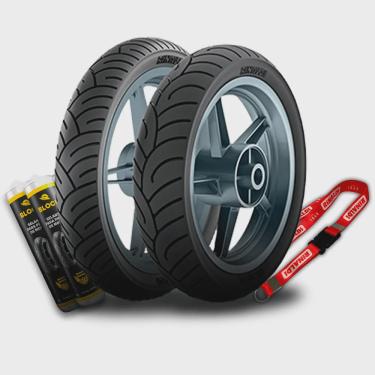 Imagem de Par Pneus Honda Pcx 150 100/90-14 + 90/90-14 Hb37 Tl Rinaldi + Brindes