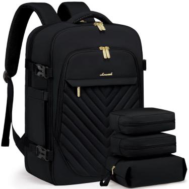Imagem de Mochila de viagem LOVEVOOK para mulheres de 50 litros com 18 laptops preta