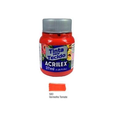Imagem de Tinta para Tecido Fosca 37ml Acrilex - Vermelho Tomate