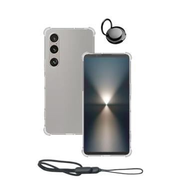 Imagem de Capa para Sony Xperia 1 VII(Mark 7), WUNIKA Airbag à prova de quedas, fina, leve, à prova de arranhões, capa de TPU de borracha de silicone de proteção durável (transparente).