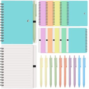 Imagem de Resurhang Conjunto de 30 cadernos pequenos com caneta, tamanho de bolso de 11 x 13 cm, bloco de notas forrado em espiral para mulheres e homens, 100 páginas, presente de agradecimento de funcionários