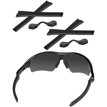 Imagem de Bwake 2 conjuntos de protetores auriculares e de nariz de substituição para Oakley Radar Path | Radar Pitch | Radar Edge | Radar Range | Radar XL Sunglasses - Preto