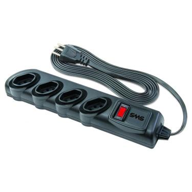 Imagem de Kit Filtro de Linha, SMS, 4 TOMADAS, Entrada e Saida Bivolt, Cabo de 3 Metros - 62329 C/ 03 UNIDADES
